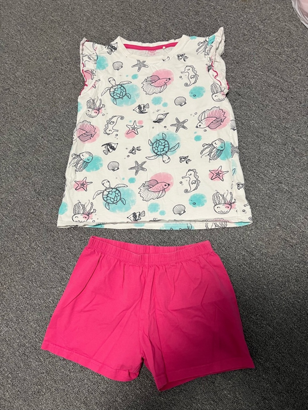 Girls' Sea Creatures Matching Set - Pink & Aqua
